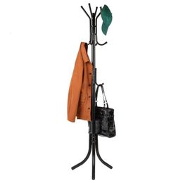 Mind Reader Freestanding Coat Rack Hall Tree Metal 18L x 18W 685H Black 240506