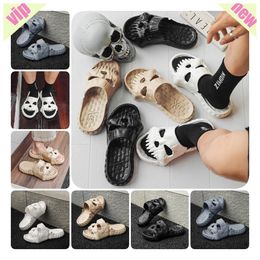EVA hole shoes with a feeling of stepping on Faeces thick soled sandals summer beach men's shoes toe wrap breathable sandals cool ultra white black Breathable Home