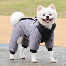 Dog Apparel Teddy Clothes Autumn And Winter Down Jacket Small Medium Coat Thickened Warm Four-legged Cotton-padded