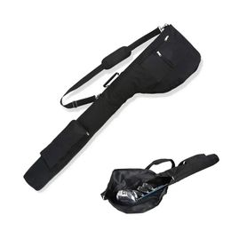 Golf Club Bag Nylon Scratch Resistant Waterproof Storage Pouch Carry With Bracket Rack Adjustable Shoulder Straps 240428