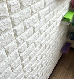 PE Foam 10pc 3D Brick Wall Stickers Selfadhesive Wallpaper Decor Foam Waterproof Wall Covering Wallpaper for Kids Living Room DIY9115842