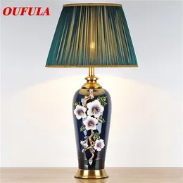 Table Lamps AOSONG Ceramic Desk Luxury Modern Contemporary Fabric For Foyer Living Room Office Creative Bed El