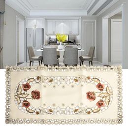 Table Mats Tablecloth Rectangle Vintage Embroidered Lace Floral Cloth/Mat/pad Decoration And Accessories For Wedding Party