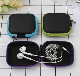 Headphone Cable Storage Hard Box Protection Bag PU Zipper Bag AntiPressure Portable Storage Data Line Box Earphone Storage Bags B6224821