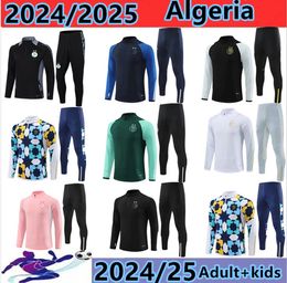 2024/2025 Cezayir Takip Mahrez Futbol Formaları Erkekler Çocuklar 23/24/25 Cezayir De Fearhoul Spor Giyim Futbol Eğitim Takımını 10-XXL