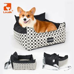 Dog Collars Loudik Safety Car Seat Bed For Dogs Waterproof Recycled Leather Made Travel Outdoor Pet Cushion Wholesales