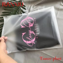 Gift Wrap Custom Matte/Frosted Biodegradable Plastic Packaging Zipper Bags T Shirt Swimwear Clothing With Logo