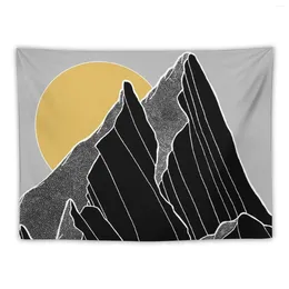 Tapestries The Dark Peaks Under Golden Sun Tapestry Room Decoration Decorative Wall Hanging