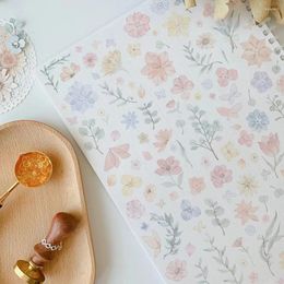 Gift Wrap Vintage Flowers Washi PET Tape For Card Making DIY Scrapbooking Plan Decorative Sticker