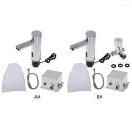 Bathroom Sink Faucets Automatic Infrared Sensor Faucet Touchless Basin Water Tap Deck Mounted B85E