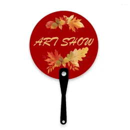 Decorative Figurines Chinese Hand Fan Plastic Cute Custom Shape Printing Logo Promotion Events Gifts