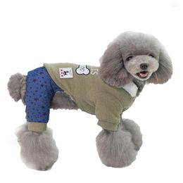 Dog Apparel Four Legs Pet Thick Winter Coat Clothes With Bone Pattern From S To XXL Warm Dogs