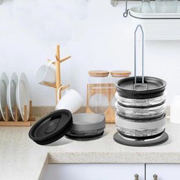 Kitchen Storage Tumbler Lid Organiser Cup Space Saving Design Can Accommodate Up To 10 Metal
