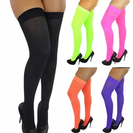 Women Socks Fashion Stockings Black White Red Over The Knee Long Sexy Thigh High Stocking Girls Ladies Tights Pantyhose Tight