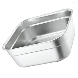 Dinnerware Sets Metal Square Basin Veggie Tray Vegetable Washing Stainless Steel Buffet Serving Pan