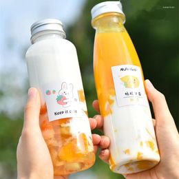 Disposable Cups Straws 10pcs High Quality Beverage Bottle Creative Juice Cup PET Plastic Transparent Milk Tea Bubble Ice Coffee