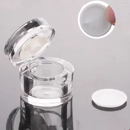 Storage Bottles 100pcs 5g Empty Acrylic Clear Cosmetic Jar Small Sample Makeup Sub-bottling Nail Case Container Pot
