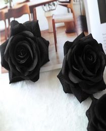 8cm315inch Artificial Black Rose Decorative Silk Flower Head For Wedding Wall ArchDIY Hair Flower Home Decoration3726987