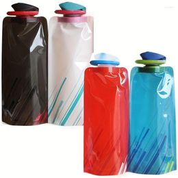 Water Bottles 700ml Foldable Bottle Leakproof And Reusable Travel With Mountaineering Clip Suitable For Camping Hiking