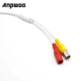 ANPWOO 60cm Power Video Cable Power Lead Pigtail for Analog CCTV Camera PCB Board Female BNC 12V DC Connector Stripped Wire