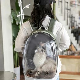 Cat Carriers Carrier Outdoor Travel Backpack Pet Shoulder Bag Breathable Comfort Transparent Dog Tote Kitten Puppy