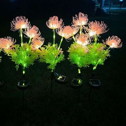 LED Solar Powered Flower on the Other Side, Simulating Outdoor Decoration, Courtyard Landscape, and Lawn Lights
