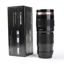 Mugs 400/440ml Camera Lens Water Cup Coffee Creative Stainless Steel Liner SLR Non-slip Insulation