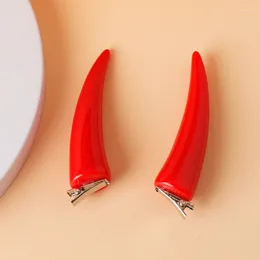 Party Supplies Anime Power Red Horn Cosplay Hair Clips Chainsaw Man Devil Resin Costume Props Accessories