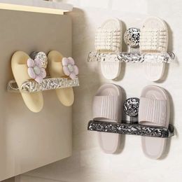 New Bathroom Suction Cup Slipper Toilet, Hole Free Wall Mounted Shoe and Storage Rack, Hanging Rack