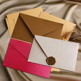 Gift Wrap Linen Stationery Envelope 50pcs/lot Style Envelopes For High-grade Wedding Invitations Paper Texture Postcards Business