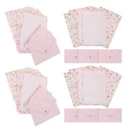 Gift Wrap 4 Sets Stationery Multi-use Letter Paper Envelope Envelopes Vintage Writing For Packing