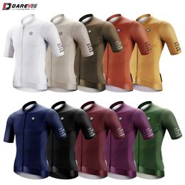 Fans Tops Tees Darevie Bicycle jersey ultra-thin SPF 50+mens bicycle 2023 Fashion professional team high-quality jersey Q240511
