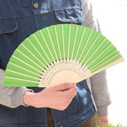 Party Favour 30/50 Pcs Paper Bamboo Folding Hand Fan Wedding Personalised Decoration Art Dance Home Gifts