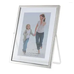 Frames Po Frame Exquisite Metal Luxury Tempered Glass Floating Picture With Foldable Stand Wall For