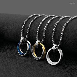 Pendant Necklaces Hip Hop Men's Titanium Steel Necklace Fashion Women's All-match Jewellery Gift Wholesale