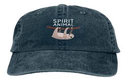 My Spirit Animal is A Sloth Adults Denim Cap Hat Fashion Sloth Baseball Caps New Style Graphic Denim Sport Hats5669931