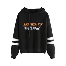 Men's Hoodies Ratchet & Clank Hoodie Unisex Pocketless Sleeve Sweatshirt Women Outwear Harajuku Streetwear Shooting Game Clothes