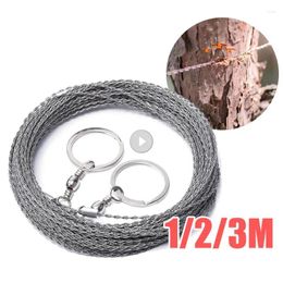 1/2/3m Manual Chain Saw Wire Portable Scroll Outdoor Emergency Travel Survival Tool Stainless Steel Wood DivineTool