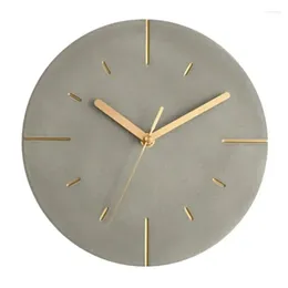 Wall Clocks Nordic Industrial Style Cement Clock Modern Design Silent Home Decoration Watch Living Room Gift 12 Inches