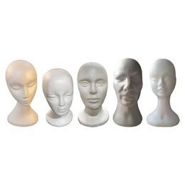 Mannequin Heads Foam wig head display hairpin polystyrene foam plastic hat hair frame manikin for travel salon barber shop family Q240510