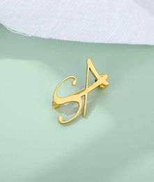 Pins Brooches Customised Any Name Brooch Personalised Initial Letters Handmade Jewellery Wedding Bridesmaid Gifts For Women Men L2217154116
