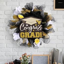 Decorative Flowers Spring Wreath With 2024 Sign For Front Door Graduation Ceremony Indoor And Outdoor Decorations Artificial