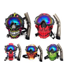 CHROMIUM CRUSHER Mask Creative Cigarette Gas Hookah Acrylic Glass Bongs Smoking Pipes Silicone Water Pipe Bubbler Tobacco Pyrex Tube Skull Bong