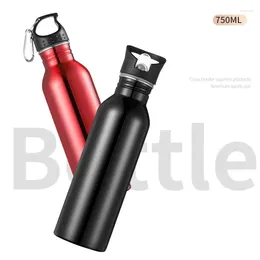 Water Bottles Portable 750ml Bicycle Outdoor Bottle Cycling Camping Stainless Steel Sports Metal Drink Cup