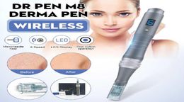 Portable Professional Micro needle Dr Pen Ultima M8 Rechargeable Derma stamp Dermapen with 16pin Tips Cartridges Stretch Marks Rem3892972