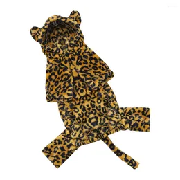 Dog Apparel Cheetah Pet Costume Outfit Winter Warm Puppy Coat Hooded Clothing Leopard Pattern Clothes Design