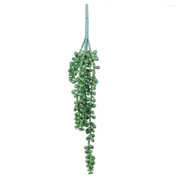 Decorative Flowers Lover Tears Office Garden String Of Pearls Branch Hanging Plant Indoor Outdoor Greenery Wedding Home Decor Artificial