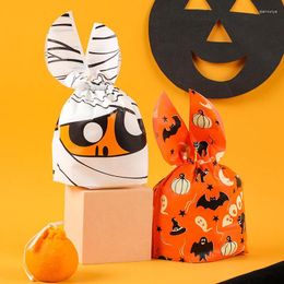 Gift Wrap 25/50pcs Ear Halloween Candy Bags Pumpkin Bat Cookie Snack Packaging Bag Party Favors Decoration Supplies