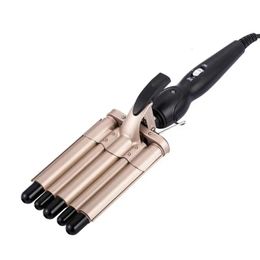 Hair Curler Ringlet Wave Curling Tool Electric Ironing Ferro Curl Wavy Roller Roll Crimping Waver Iron Curly Corrugation Crimper 240425