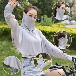 Scarves Ultraviolet-proof Sunscreen Clothing Portable Summer Breathable Beach Towel Long Sleeve Loose Fitting Sleeves Shawls